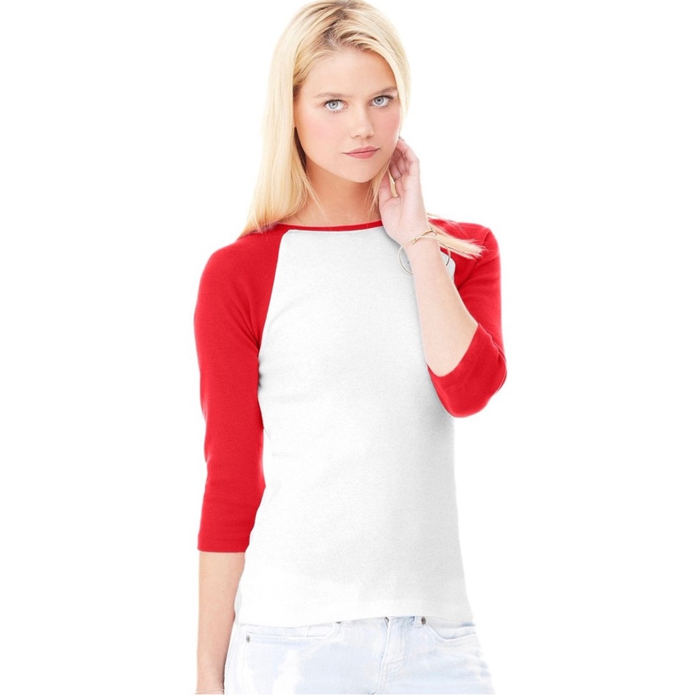 Forever 21 Red Baseball Tee